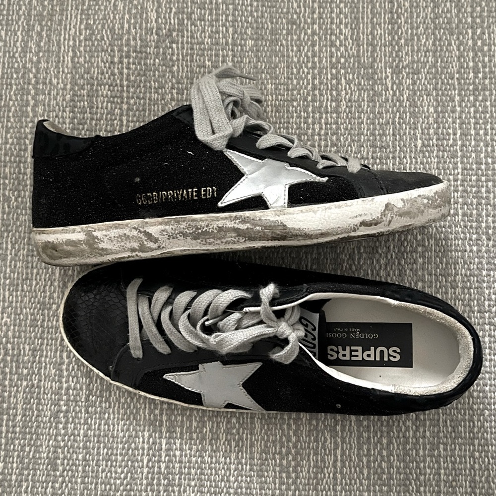 Black Glitter Golden Goose